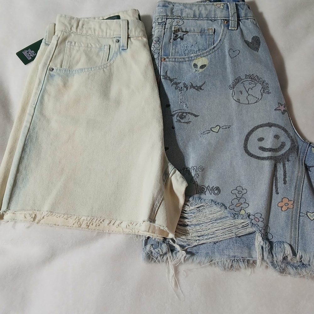 Two wild fable Light Blue US 8 Light Wash Denim Short